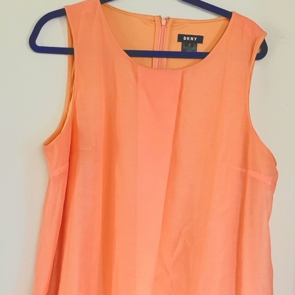 DKNY Semi formal Coral Sleeveless Dress Size 16 - Picture 1 of 3
